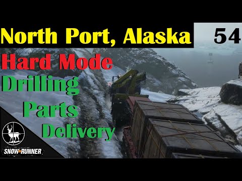 Drilling Parts Delivery ⚠️ SnowRunner Hard Mode ⚠️ Alaskan Contracts