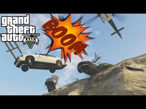 GTA V: Car Crashing Destruction (Slow Motion Cinematic)