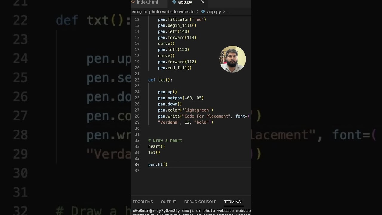 How to Draw Heart ❤️ using Python? #python3