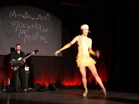 Ksenia Parkhatskaya doing the charleston at the Stockholm Tap Festival