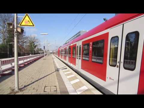 Züge in München Moosach mit Baustelle [ 6.03.2016 ]