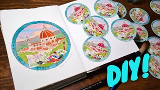 DIY Custom Stickers For My Guests on the Italy Art Retreat!