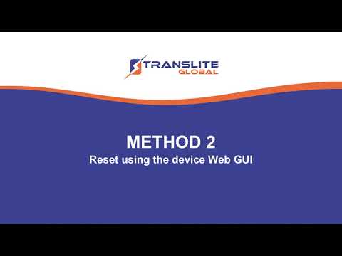 Factory Reset TL-MC84 MoCA® 2.5 Network adapter from Translite Global