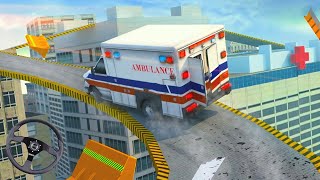 Roof Jumping AMBULANCE SIMULATOR #4 - Car Driving Simulator - Android Gameplay