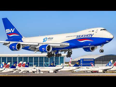 ✈️ GREAT Plane Spotting at Almaty Airport in Kazakhstan 🇰🇿 80 Close Up Aircraft Takeoffs & Landings