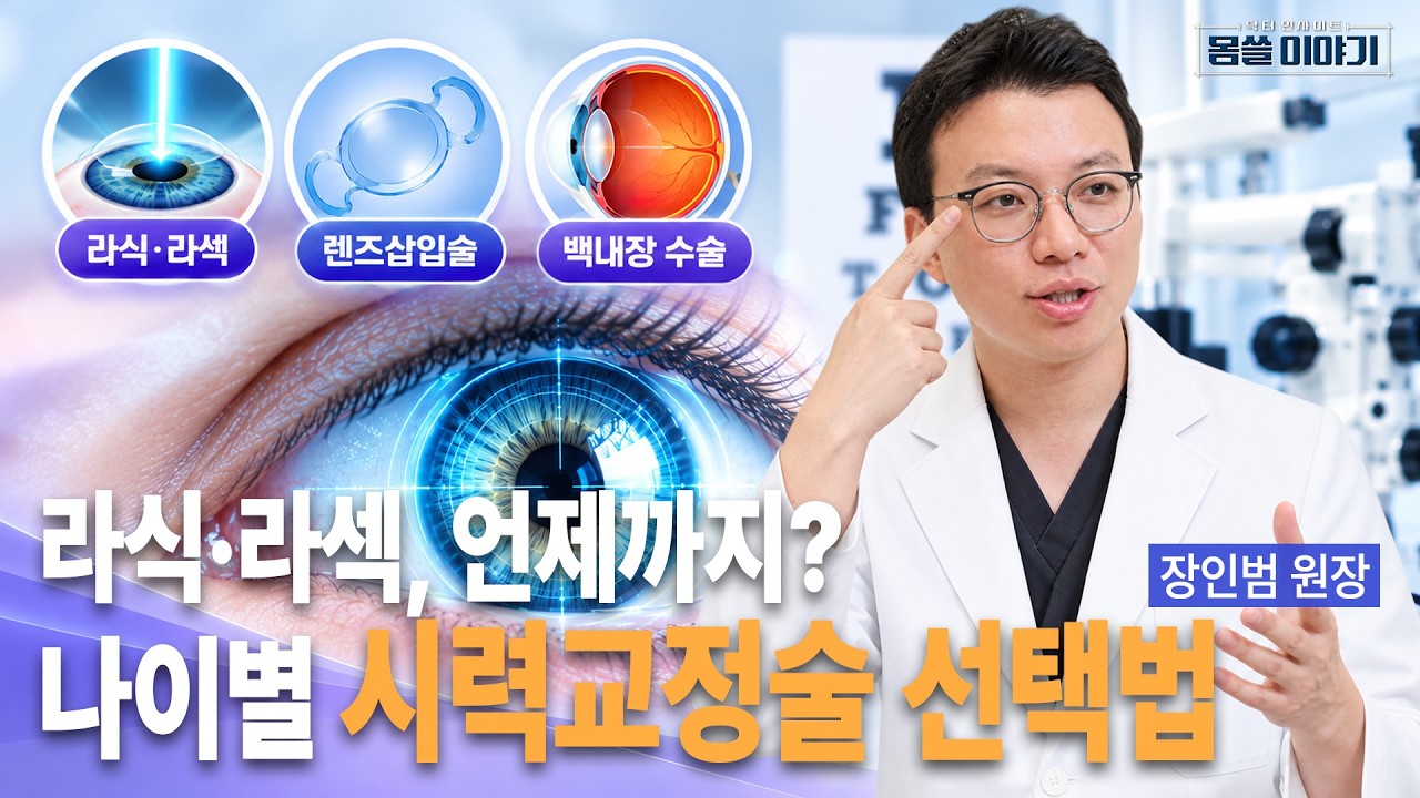 라식·라섹부터 렌즈삽입술까지…내 눈에 맞는 시력교정술은? | 서울온안과의원 장인범 원장 | [몸쓸이야?