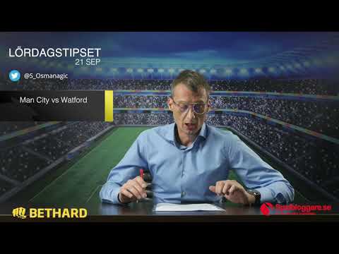 Speltips: Manchester City - Watford & Leicester - Tottenham (anm. 1X) 21/9
