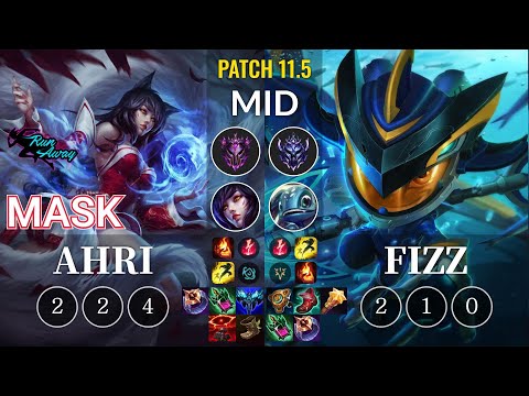 RNW Mask Ahri vs Fizz Mid - KR Patch 11.5