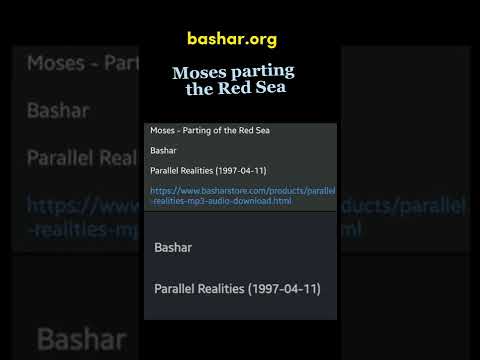 Bashar about Moses - Parting of the Red Sea