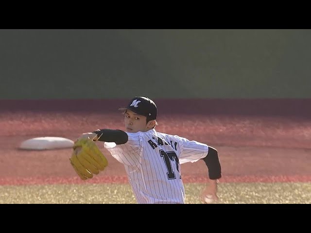 【6回表】マリーンズ・佐々木朗希 プロ入り初の2桁奪三振!! 2021年10月23日 千葉ロッテマリーンズ 対 北海道日本ハムファイターズ