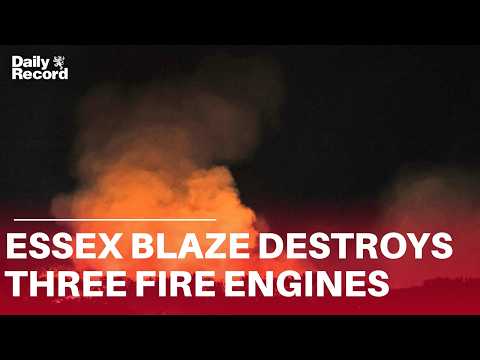 Three fire engines and two fire officer cars DESTROYED in Essex blaze