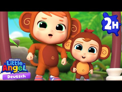 Das Lied der frechen Affen 🐒 Tierlieder und Kinderlieder | Little Angel Deutsch