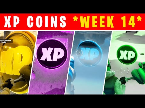 ALL *NEW* XP Coins in Week 14 (Gold, Purple, Blue and Green)