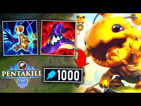 Kog'maw but I have 1000 AP and got a Pentakill