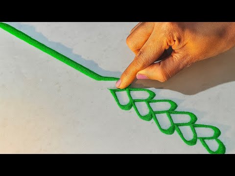 Easy Border Rangoli for Festival 2025 | Beautiful Home Decor Idea | Simple Rangoli Design