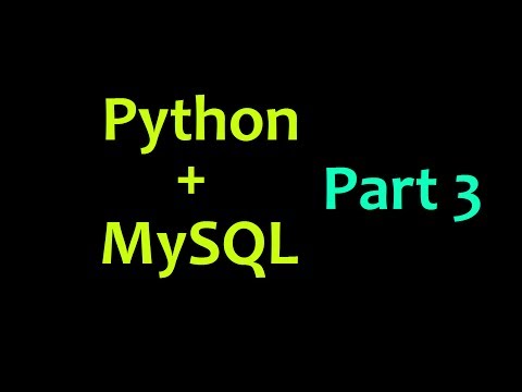 MySQL Database with Python Tutorial Part 3 UPDATE DELETE AND SELECT