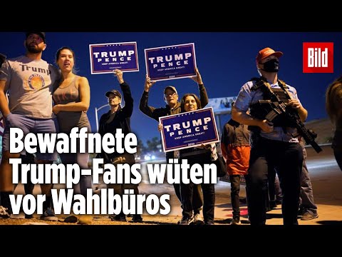 US-Wahl 2020: Bewaffnete Trump-Anhänger wollen Auszählung stoppen