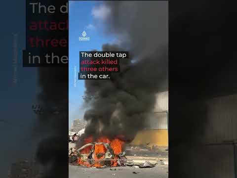 Man in Gaza survives double tap Israeli strike on vehicle