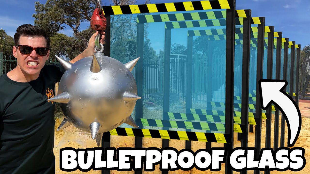 How Many Bulletproof Glass Windows Stops This Wrecking Ball?