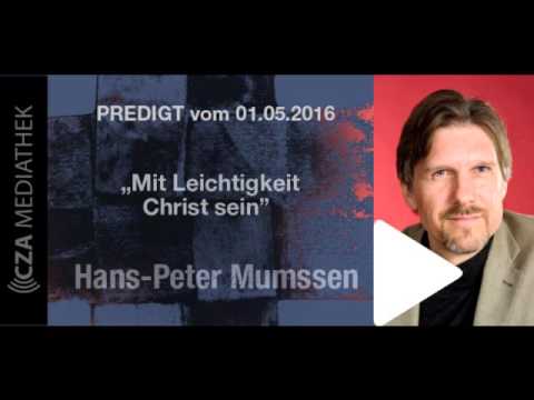 Pastor Hans-Peter Mumssen: Being a Christian with ease