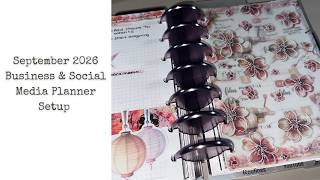 September 2026 Business & Social Media Planner Setup || Janes Agenda Mini Disc Bound