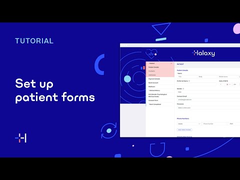 Set Up Patient Forms Halaxy