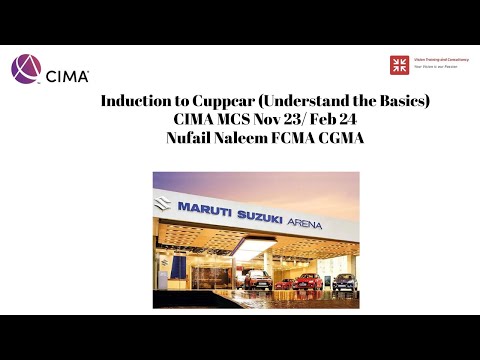 Cuppcar Company Induction Section MCS CIMA Nov 23/Feb 24
