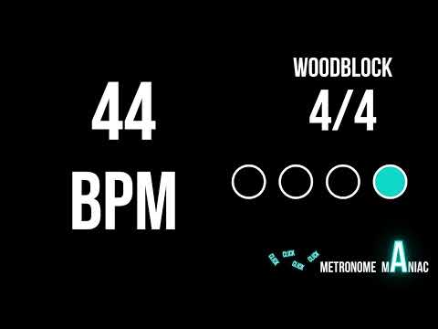 Metronome 44 BPM 4/4 - Woodblock