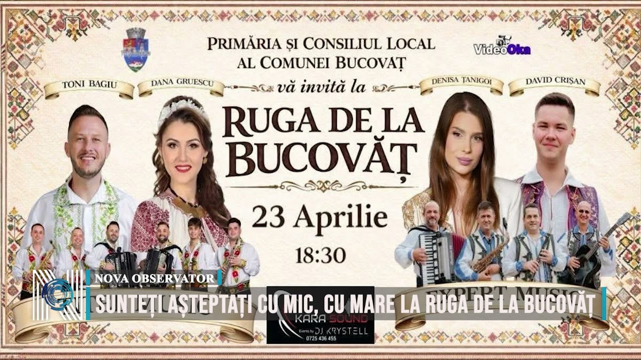 Sunteți așteptați cu mic, cu mare la Ruga de la Bucovăț