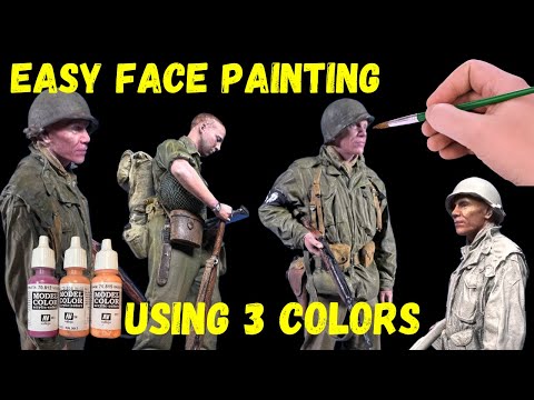 EASY 1/35 Figure Face Painting & Figure Painting Tutorial for Beginners I Realistic Miniatures