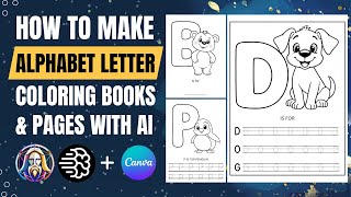 Make ABC Alphabet Letter Coloring Books & Pages with Ai | Step by Step Tutorial