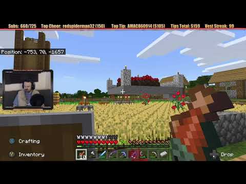 Minecraft "Chill Stream" May 25, 2020 pt2 - Terraforming For the Resource Farm