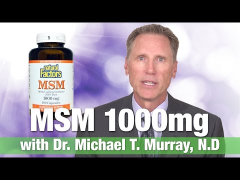 Natural Factors MSM 1000mg with Dr. Michael T. Murray -  (Methyl Sulfonyl Methane) MSM Benefits