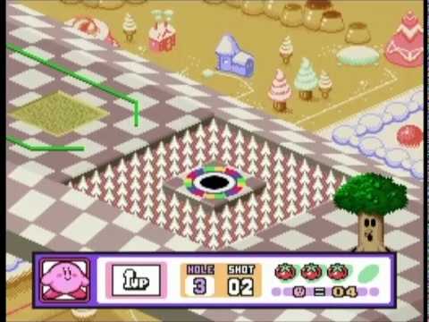 Kirby's Dream Course: COURSE 6 - 9 strokes (7/8 hole in one)
