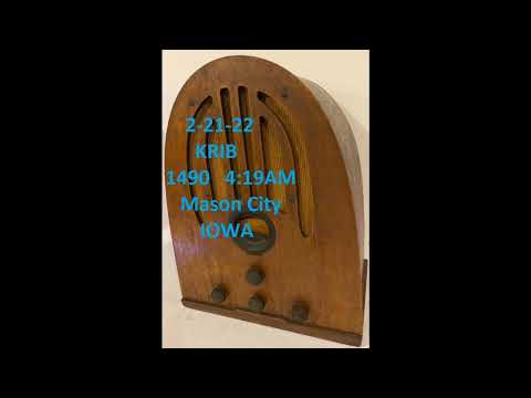 KRIB Mason City Iowa 1490 AM DX long distance radio reception