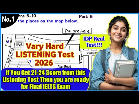 VERY HARD LISTENING TEST 2026 | IDP REAL IELTS LISTENING TEST 2026 #ieltslistening #listeningtest