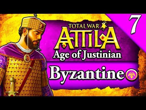 THE SAVAGE SUEBI ATTACK! Total War Attila: Age of Justinian 555 AD: Byzantine Campaign Gameplay #7