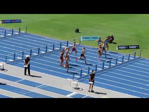 Ht1. 80m Hurdles U14 Women, Australian Junior Championships, QSAC 14 April 2023