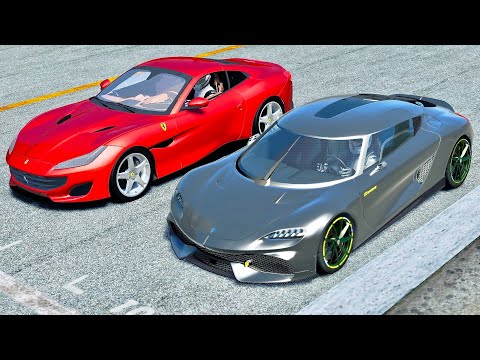 Koenigsegg Gemera vs Ferrari Portofino at Monaco