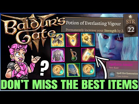 Baldur's Gate 3 - Get +2 Ability Score & 12 INSANE Magic Items, Weapons & Armor - Best Gear Guide!