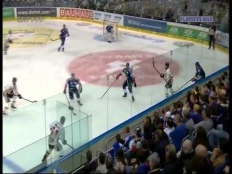 DEL 14-15 SF1 Mannheim - Wolfsburg 5-4OT Teil 1
