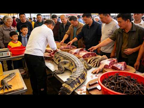 Krokodilfleisch ist eine begehrte Ware auf dem spektakulärsten Markt Südchinas!