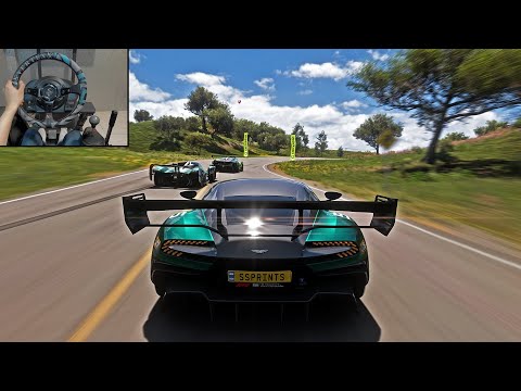 1000HP Aston Martin Vulcan Goliath Race | Forza Horizon 5 Steering Wheel Gameplay