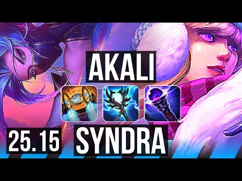 AKALI vs SYNDRA (MID) | 6k comeback, 6 solo kills, 46k DMG, Legendary | KR Challenger | 25.15