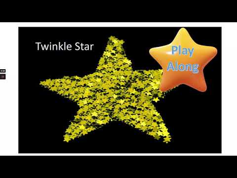 Twinkle star play along violin beginner open strings. Easy