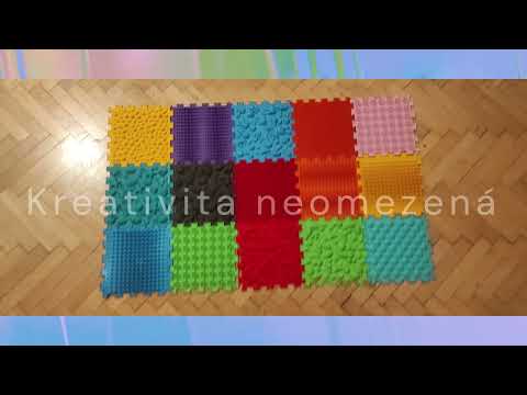 Masážní ortopedická podložka Ortek Puzzle "Mega Mix" 16 modulů