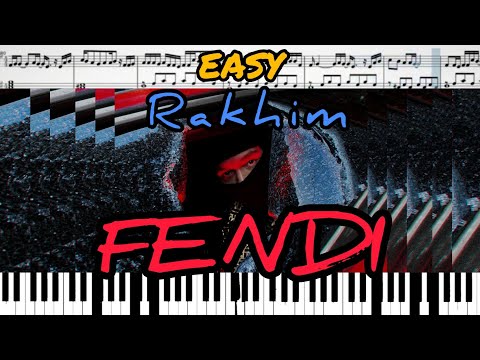 Рахим Абрамов - Fendi (на пианино + ноты)  EASY