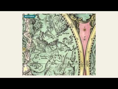 Lotter's Planisphaerium Coeleste, c. 1772: library scan vs restored