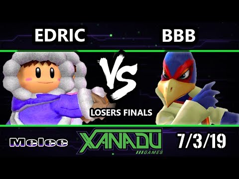 S@X 309 SSBM - Edric (Ice Climbers) Vs. BBB (Falco) - Smash Melee Losers Finals