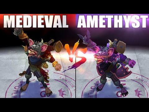 Medieval Twitch VS Medieval Twitch Amethyst Chroma - Skin Comparison